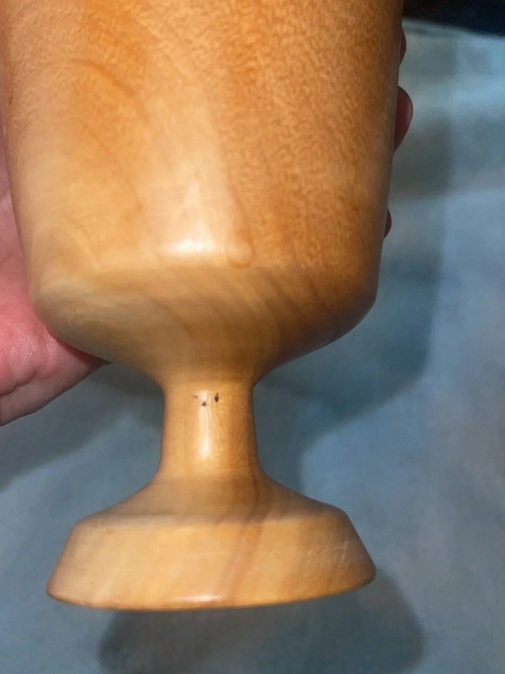 Rob Gustafson Hand Turned Camphor Wood Pedestal Vase Goblet 2012
